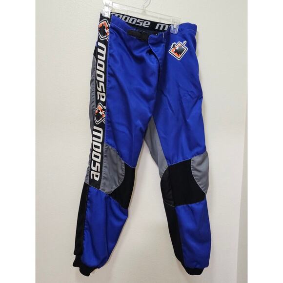 Moose Motor Crossing 36in waist Blue n Black pants. Active. Motorcycle. Korea. - Picture 1 of 16